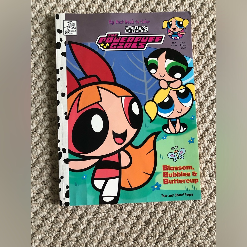 Y2k The Powerpuff Girls "Blossom, Bubbles & Buttercup" Coloring Book 2002